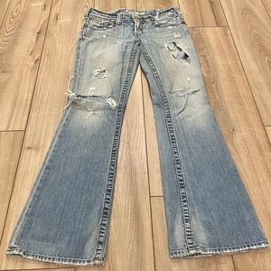 Big Star Casey K Distressed Low Rise Denim Jeans